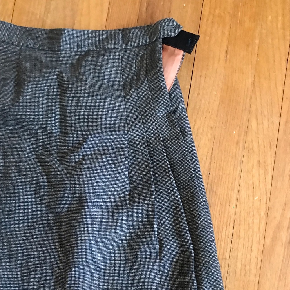 Vintage wool pleated skirt
